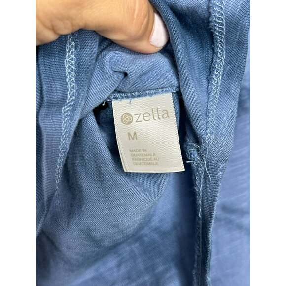 Zella Girls Medium LS Crewneck Garment Dye Studio Blue Insignia Tie Dye T-Shirt - Picture 8 of 10